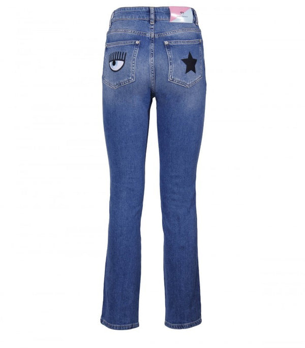 Chiara Ferragni Eyestar Blue Woman Jeans