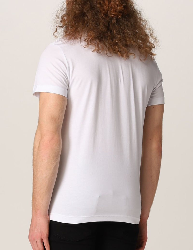 Camiseta Versace Jeans Couture con Logo Circular Blanca Hombre