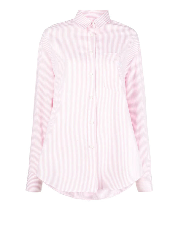 Chiara Ferragni Pink Striped Shirt Woman