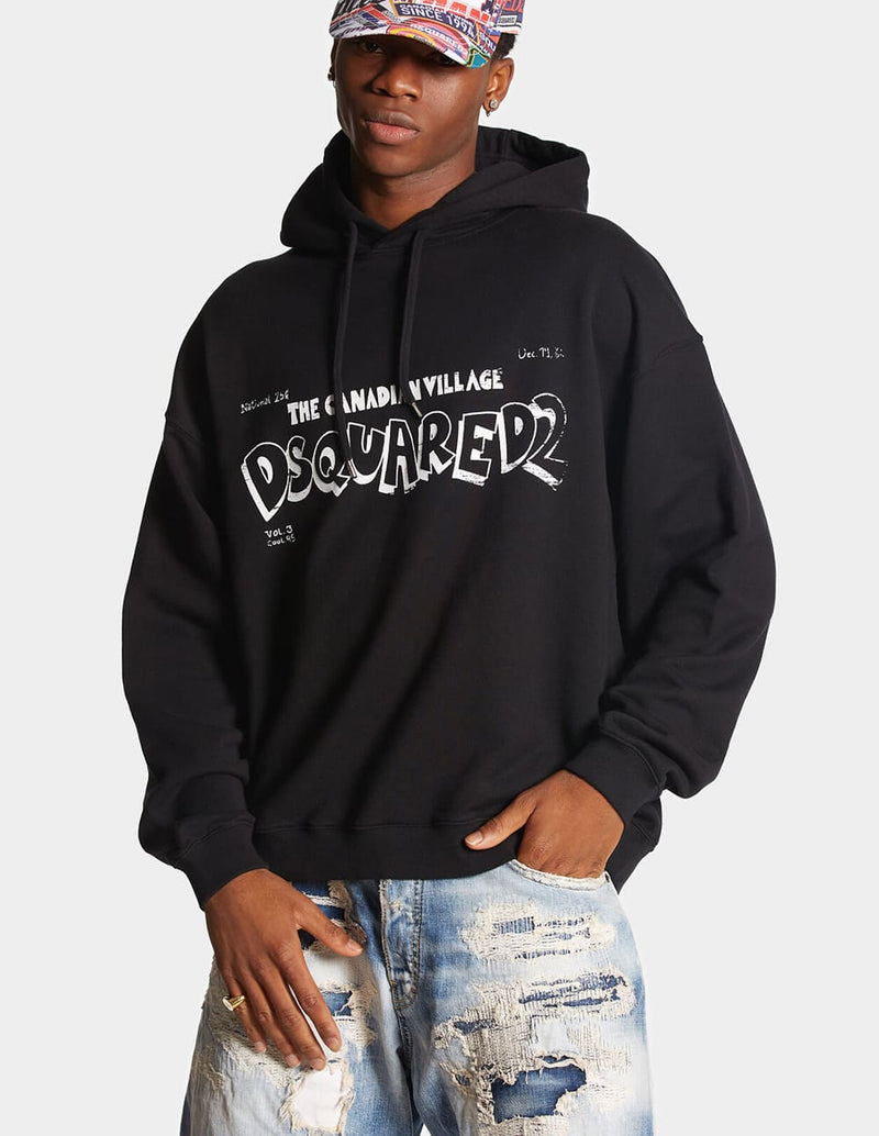 Sudadera Dsquared2 Loose Fit Negra Hombre