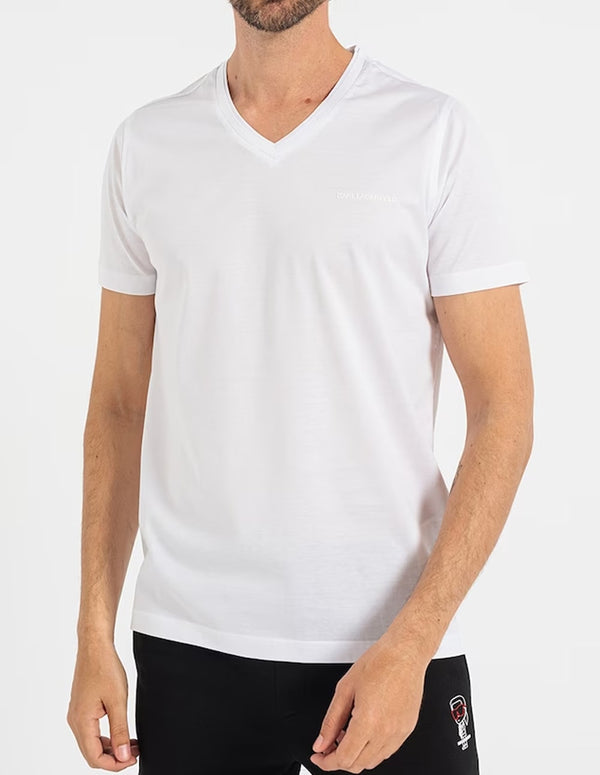 Camiseta Karl Lagerfeld con Logo Blanca Hombre