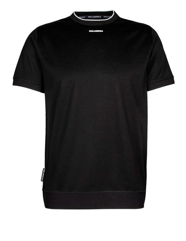 Camiseta Karl Lagerfeld con Logo Negra Hombre