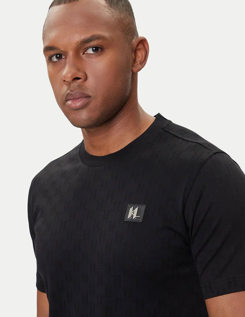 Camiseta Karl Lagerfeld con Logo Negra Hombre