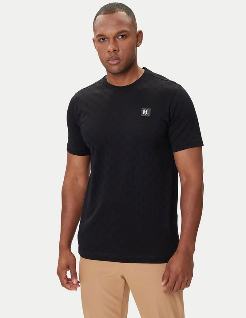 Camiseta Karl Lagerfeld con Logo Negra Hombre