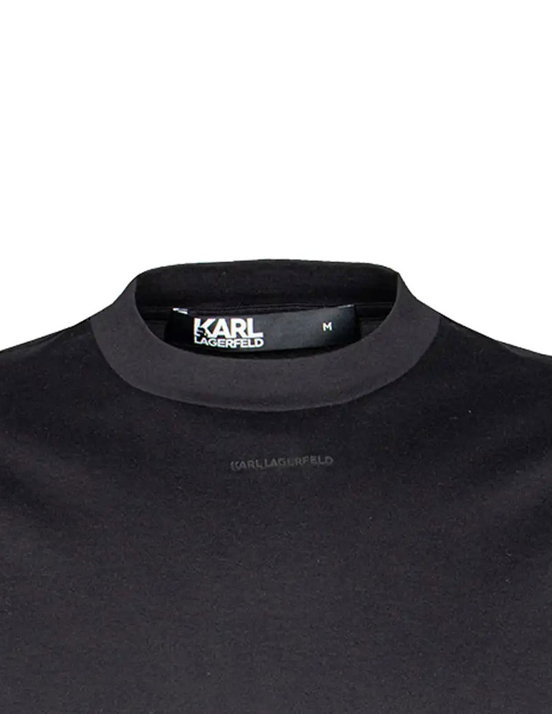 Camiseta Karl Lagerfeld con Logo Negra Hombre