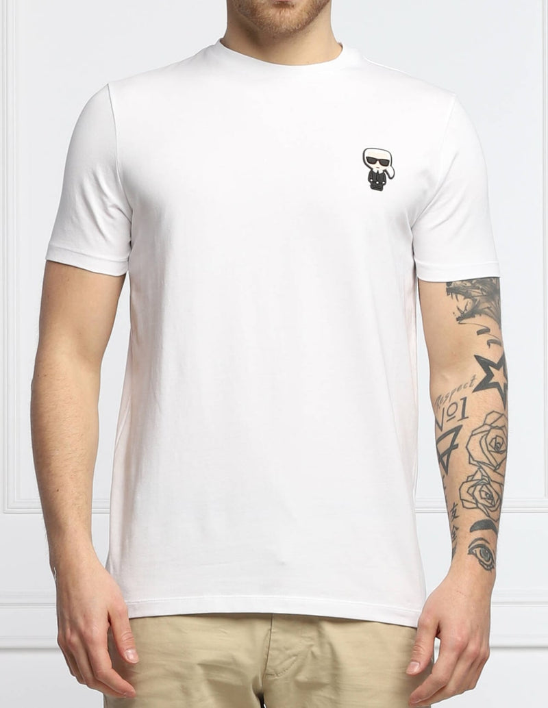 Camiseta Karl Lagerfeld con Logo Blanca Hombre