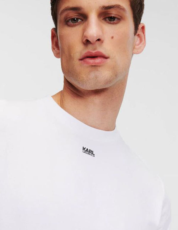 Camiseta Karl Lagerfeld con Logo Blanca Hombre