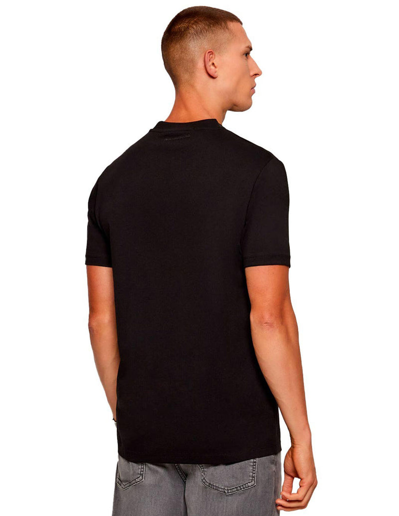 Camiseta Karl Lagerfeld con Logo Negra Hombre