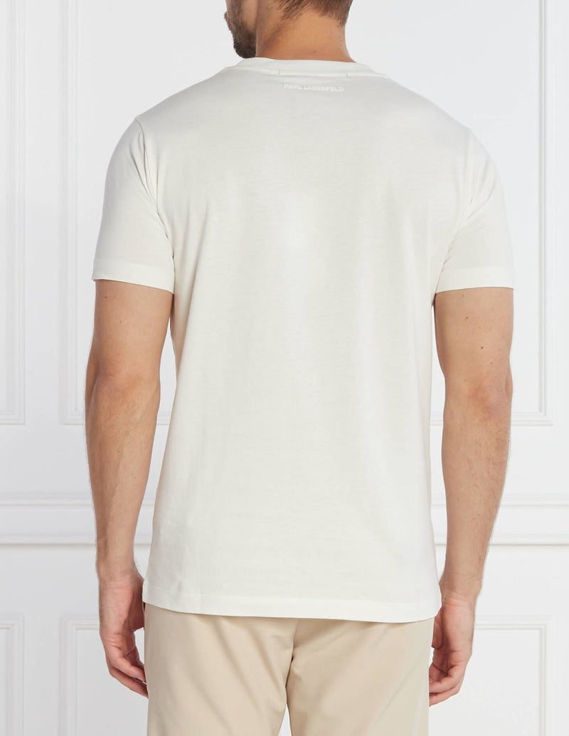 Camiseta Karl Lagerfeld con Logo Blanca Hombre