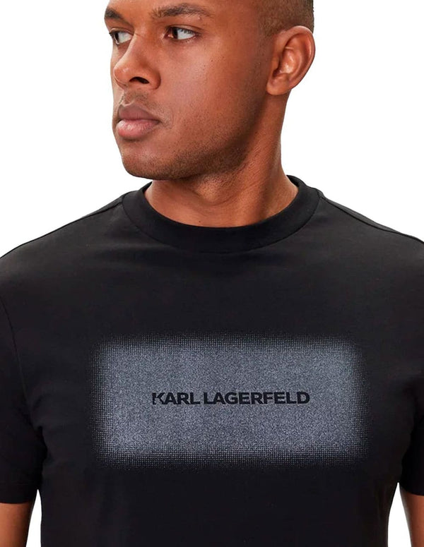 Camiseta Karl Lagerfeld con Logo Negra Hombre
