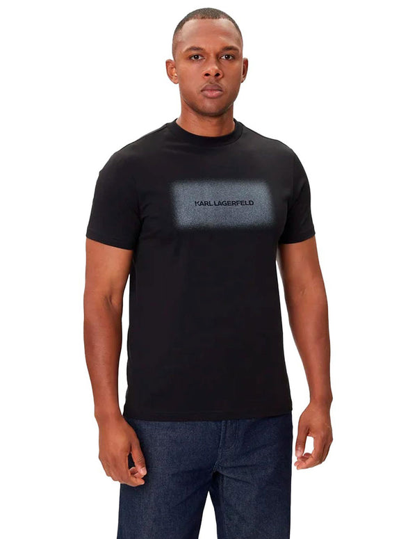 Camiseta Karl Lagerfeld con Logo Negra Hombre