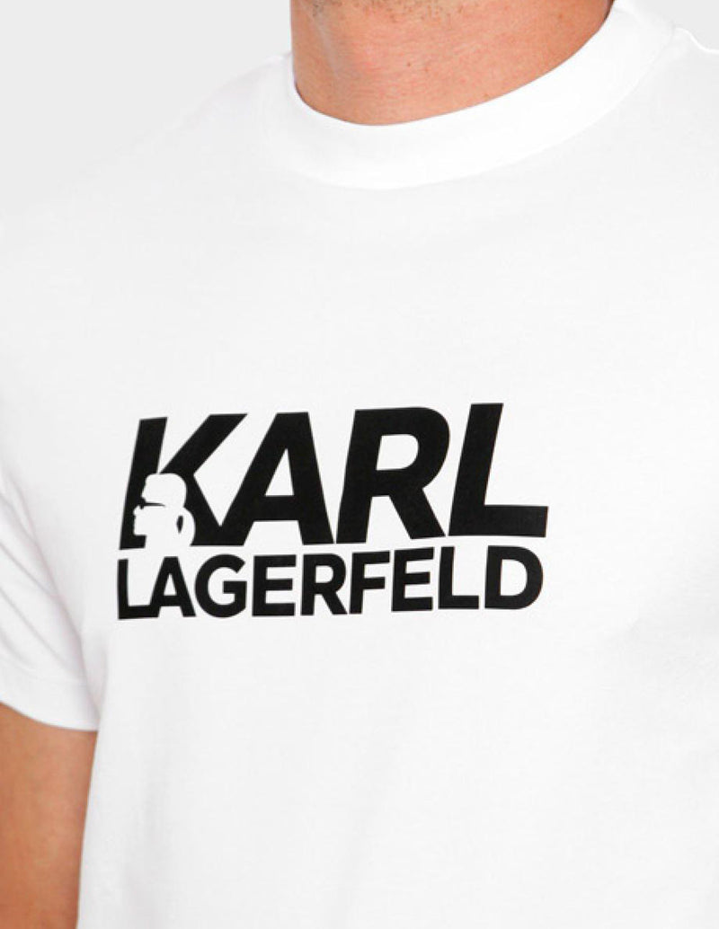 Camiseta Karl Lagerfeld con Logo Blanca Hombre