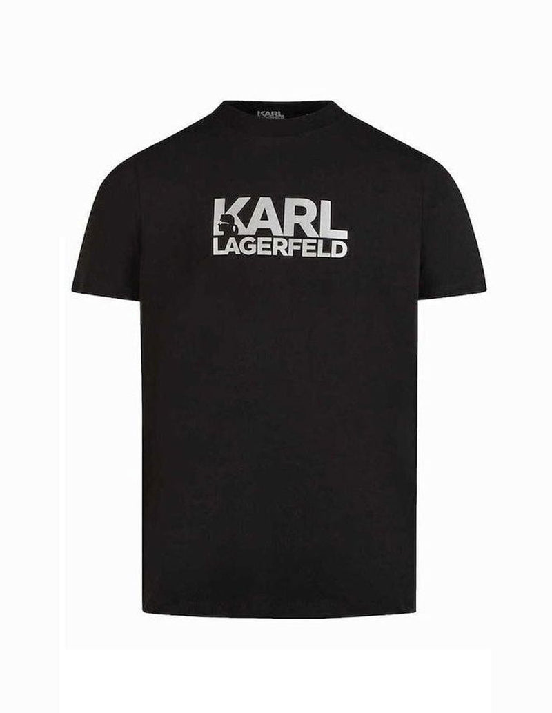 Camiseta Karl Lagerfeld con Logo Negra Hombre