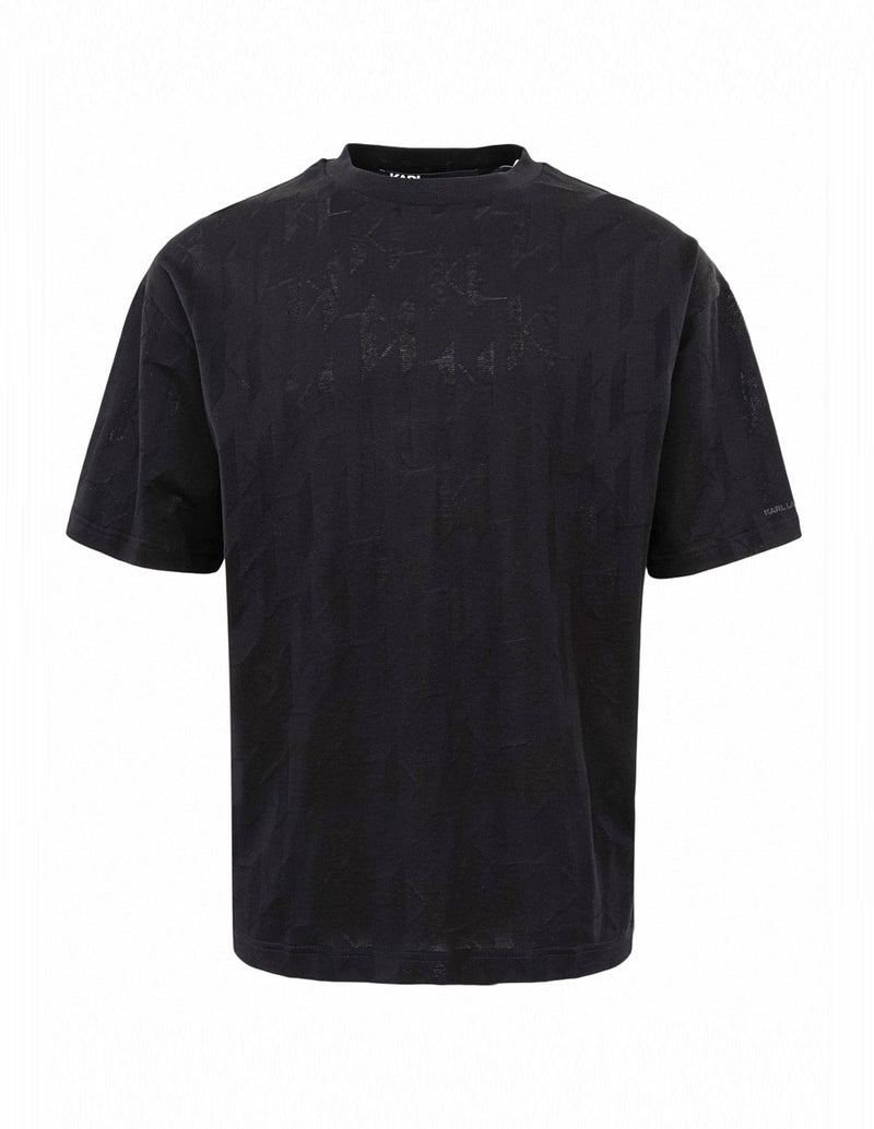 Camiseta Karl Lagerfeld con Logo Negra Hombre