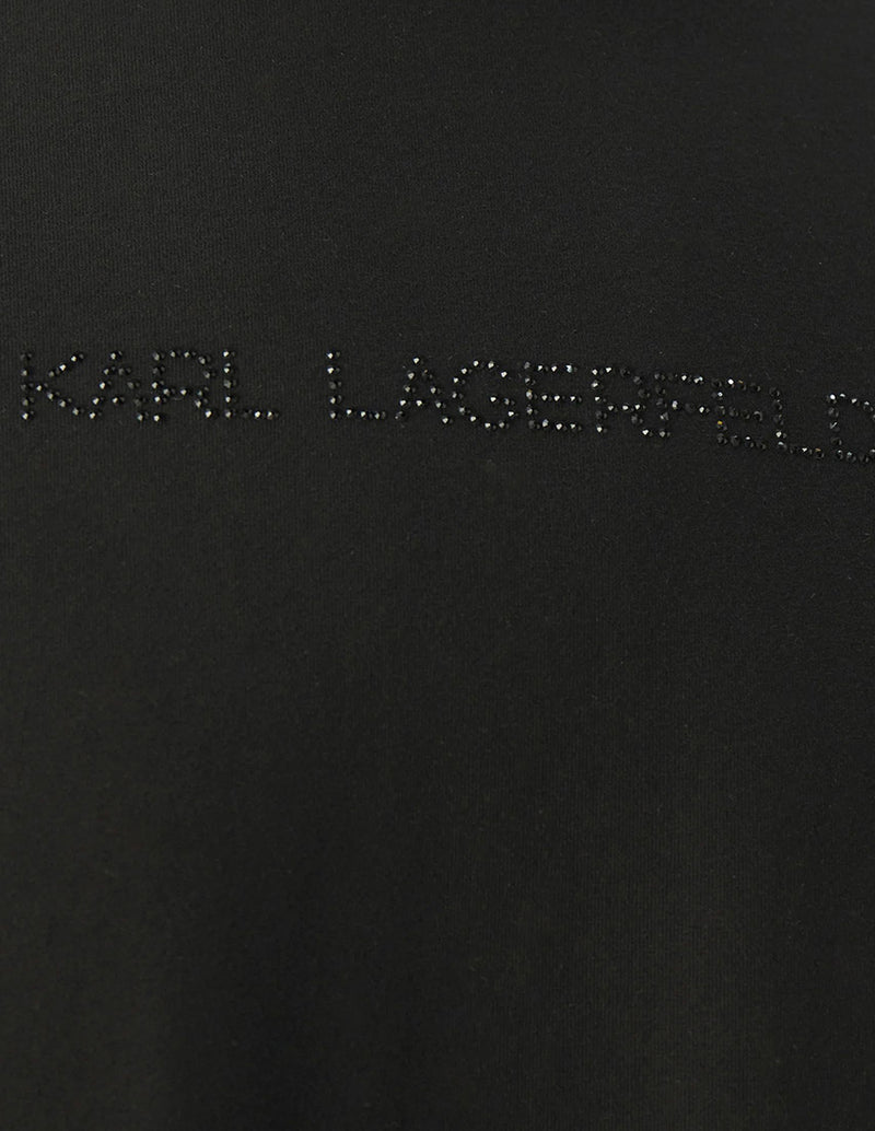 Camiseta Karl Lagerfeld con Logo Negra Hombre