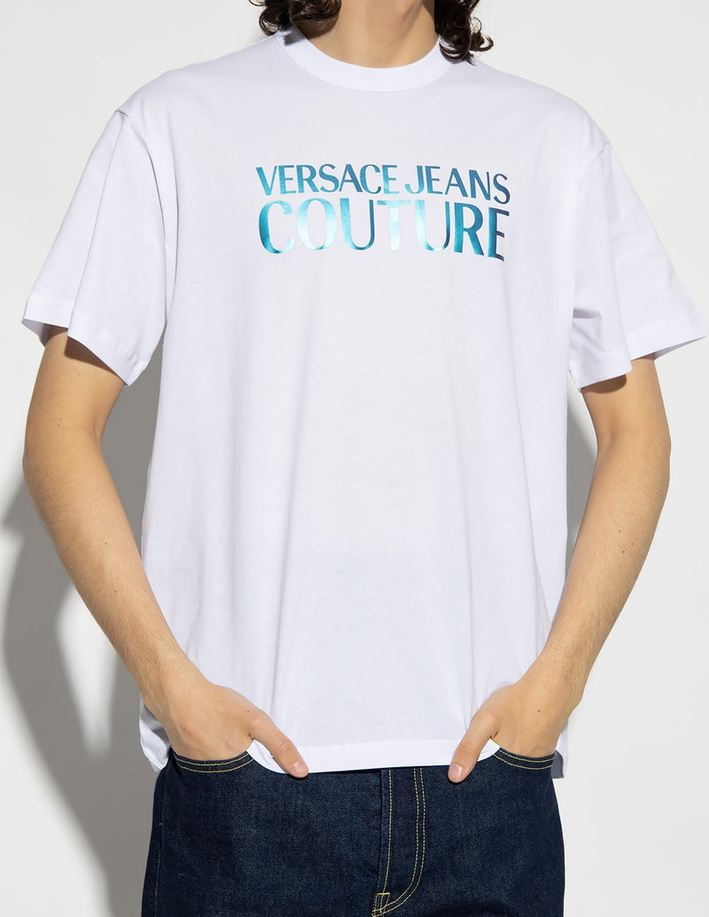 Versace Jeans Couture T-shirt with White Logo for Men