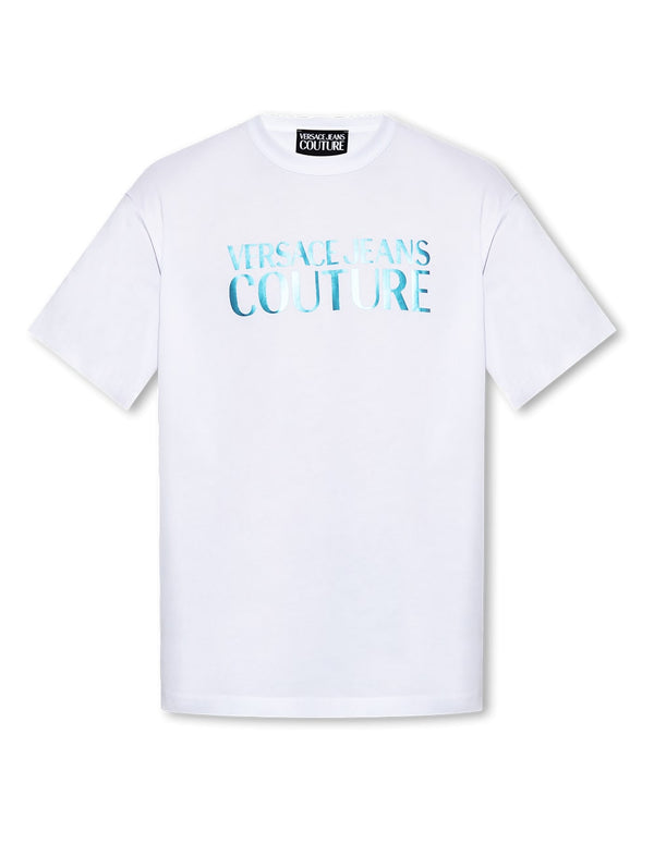 Versace Jeans Couture T-shirt with White Logo for Men