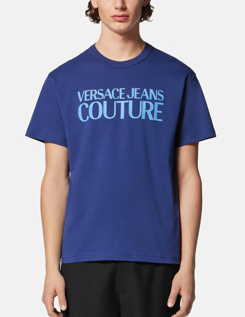 Camiseta Versace Jeans Couture con Logo Azul Hombre