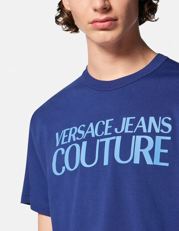 Camiseta Versace Jeans Couture con Logo Azul Hombre