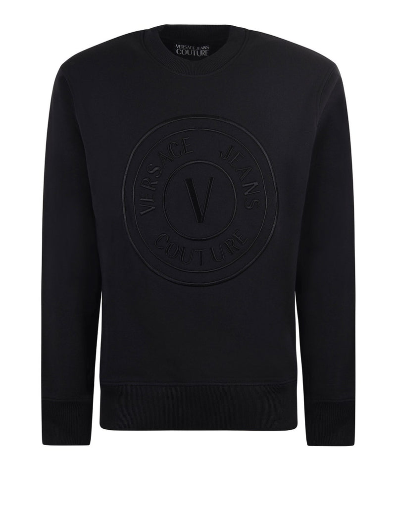 Sudadera Versace Jeans Couture con Logo Bordado Negra Hombre