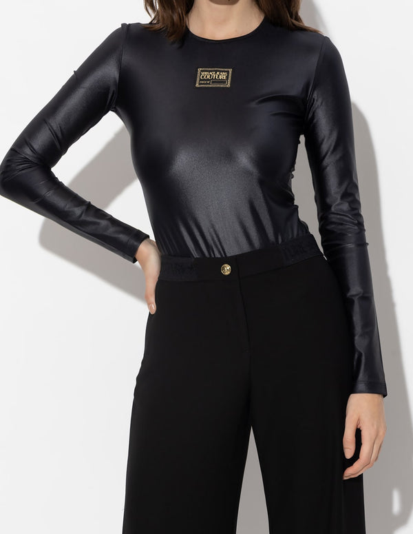 Body Versace Jeans Couture con Logo Negro Mujer