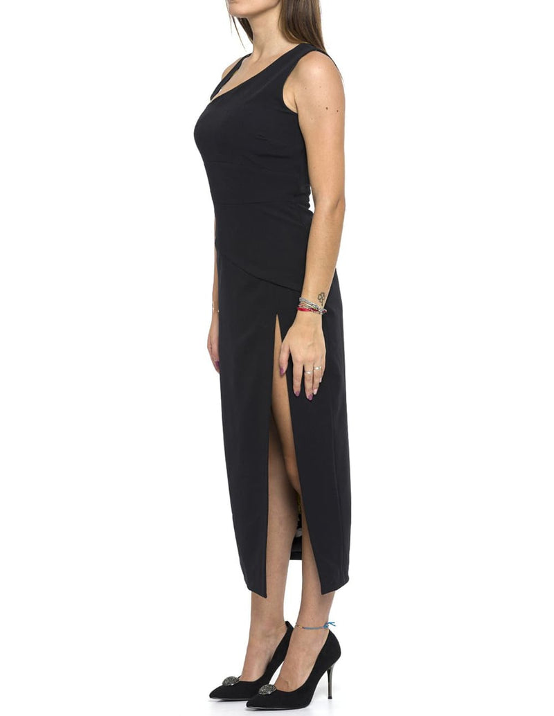 Vestido Versace Jeans Couture con Abertura Negro Mujer