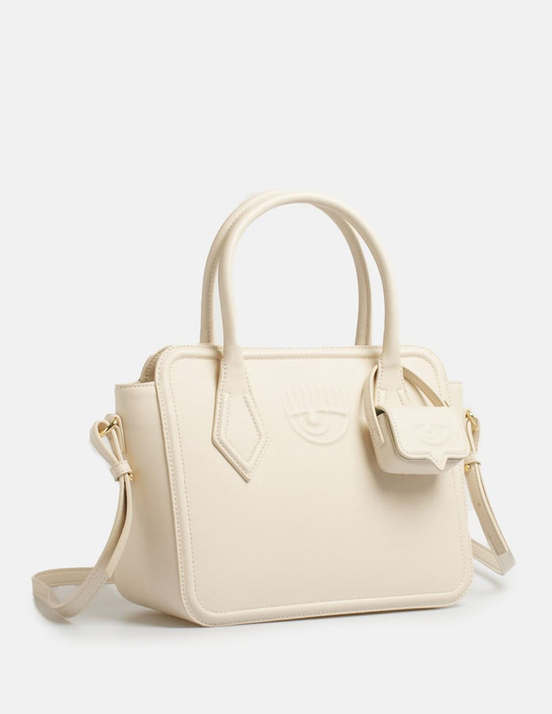 Bolso Chiara Ferragni de Mano Beige Mujer 25 x 21 x 5