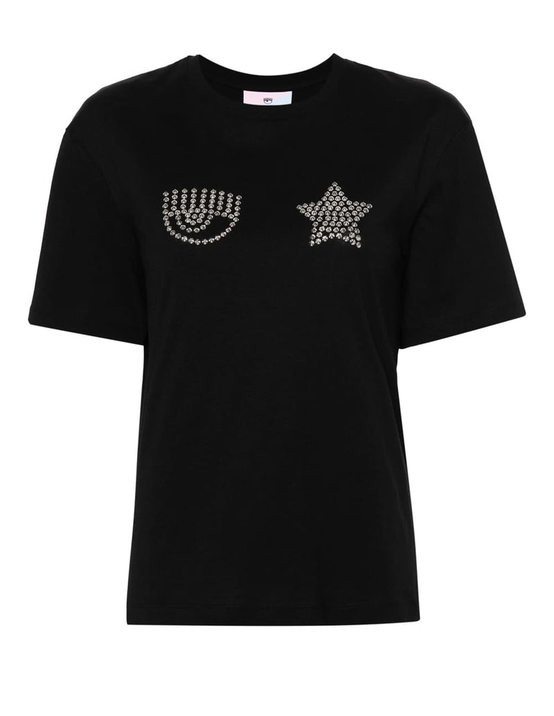 Camiseta Chiara Ferragni Eyelike Negra Mujer