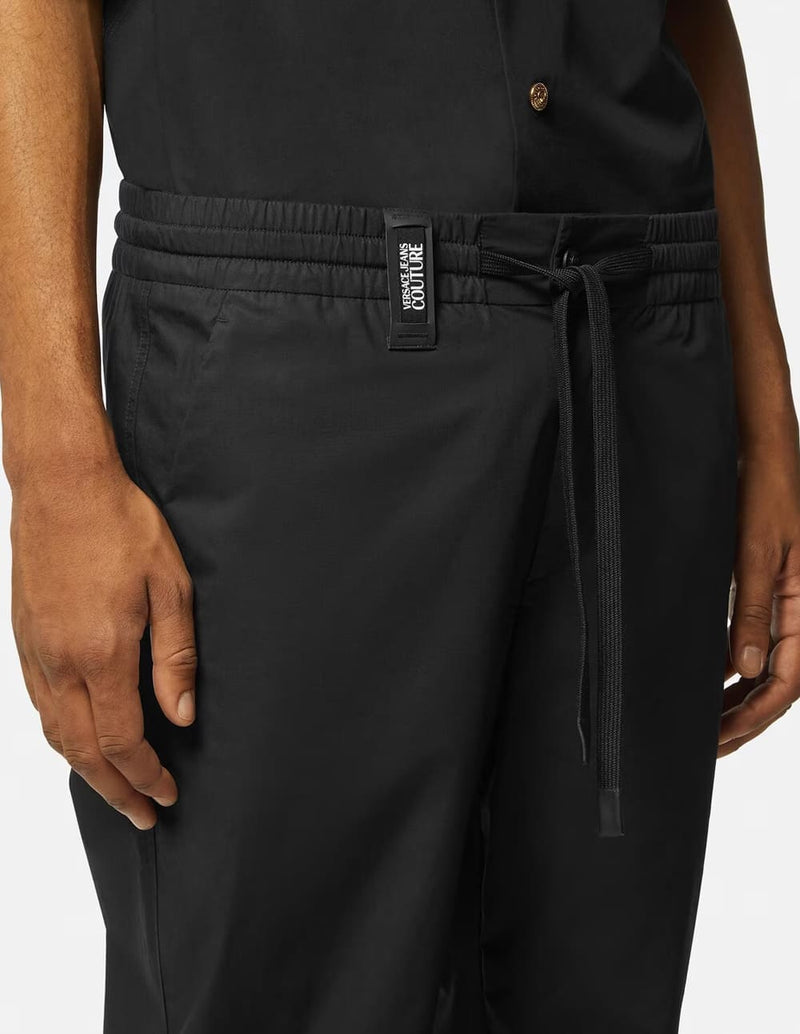 Pantalón Versace Jeans Couture con Logo Negro Hombre