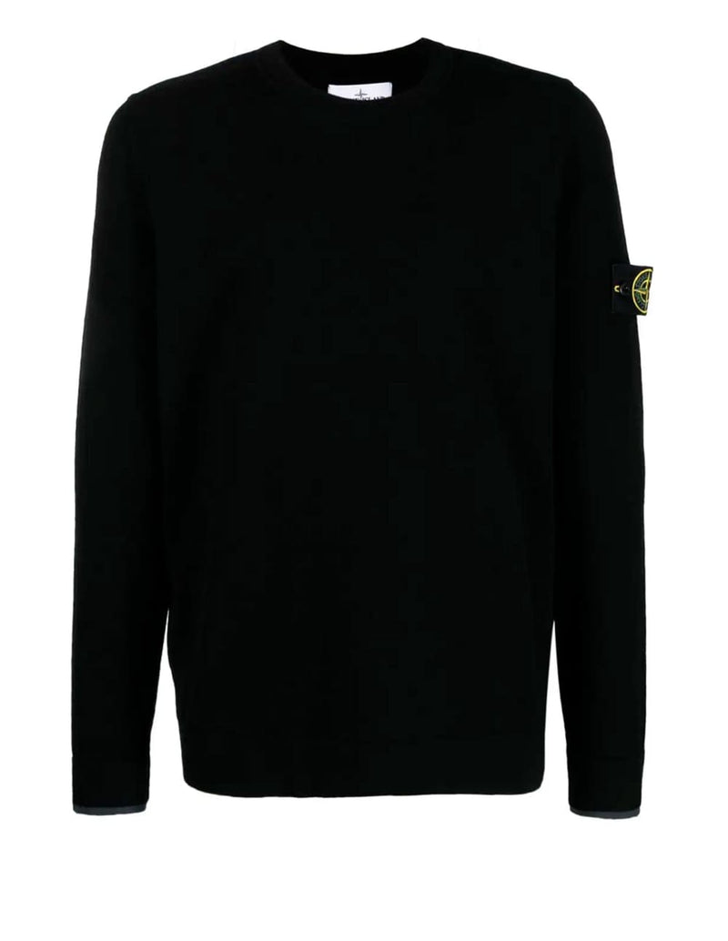 Jersey Stone Island con Logo Negro Hombre