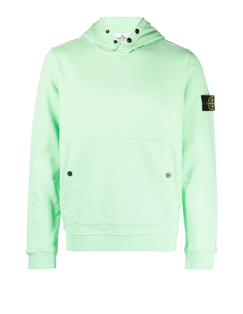 Sudadera con Capucha Stone Island con Logo Verde Hombre