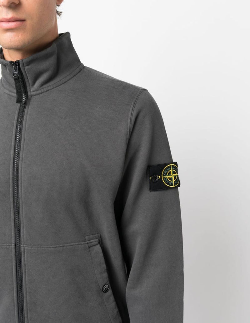 Sudadera Stone Island con Cremallera Gris Hombre