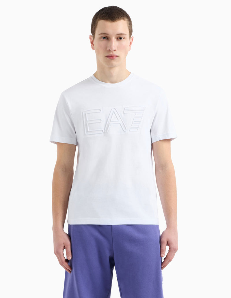 Camiseta Emporio Armani EA7 Logo Series Blanca Hombre