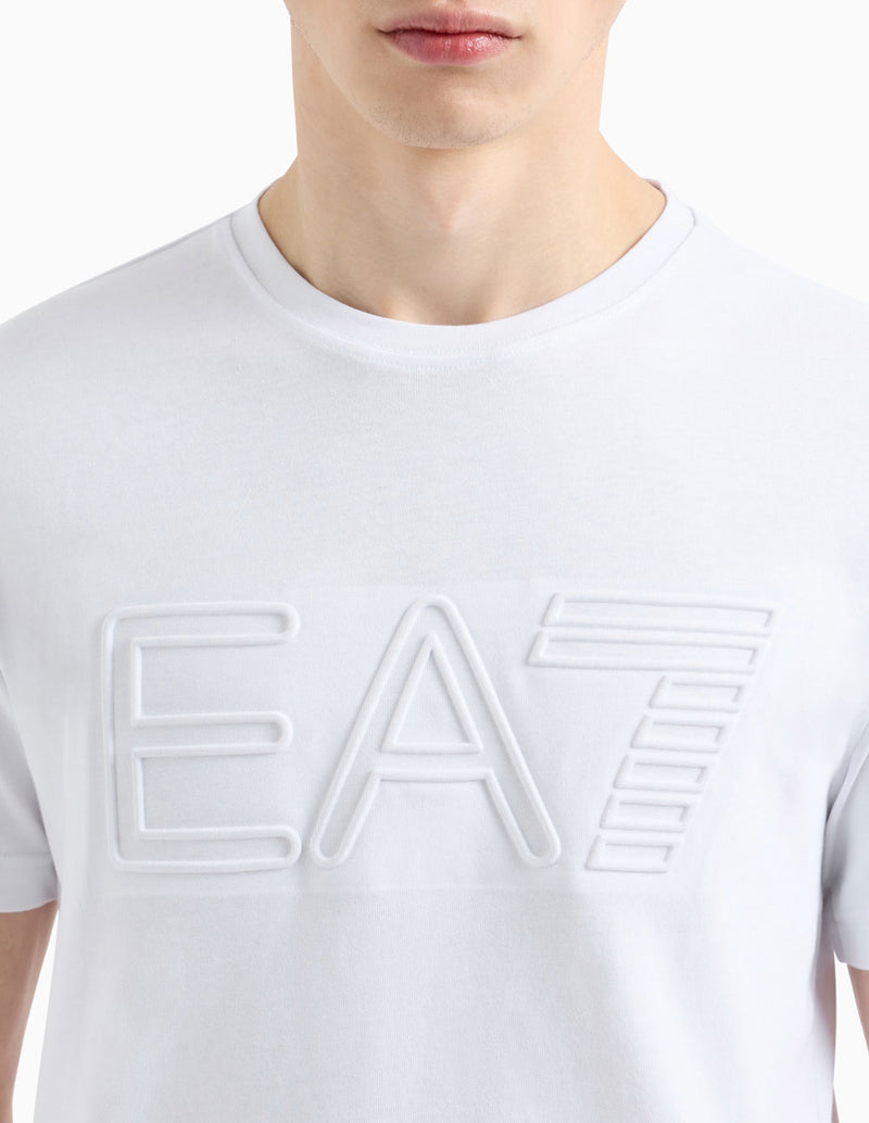 Camiseta Emporio Armani EA7 Logo Series Blanca Hombre