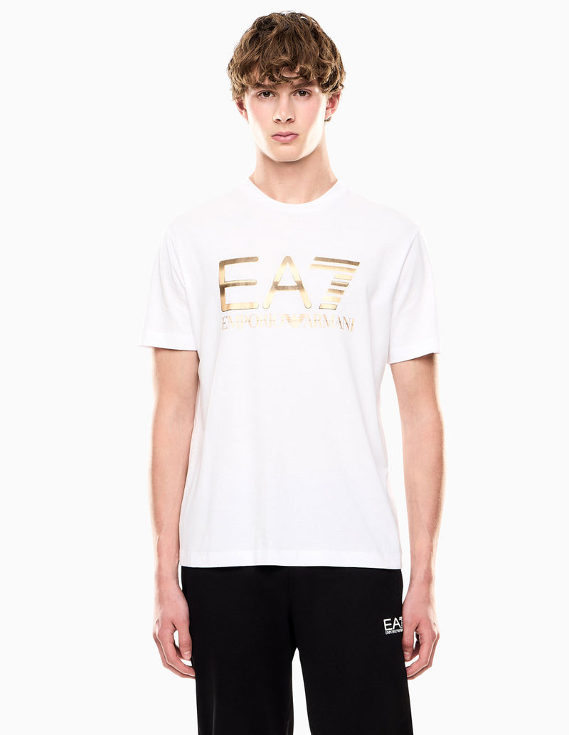 Camiseta Emporio Armani EA7 Maxilogo Series Blanca Hombre