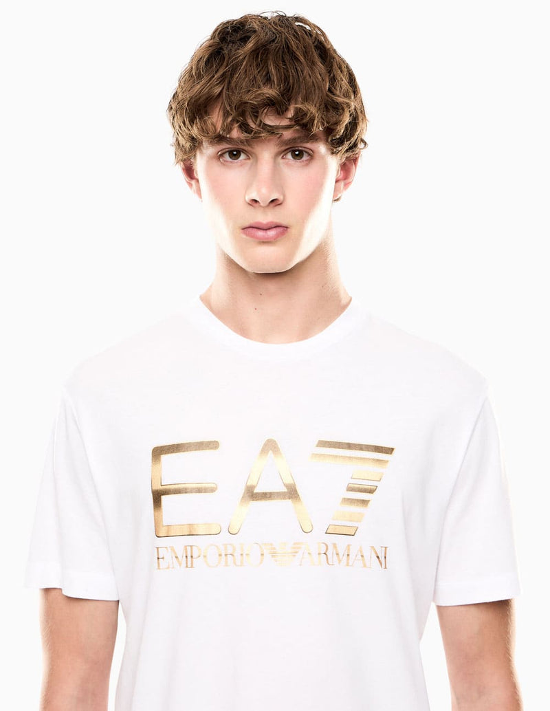 Camiseta Emporio Armani EA7 Maxilogo Series Blanca Hombre