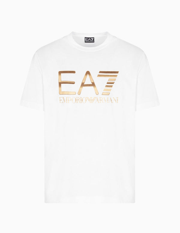 Camiseta Emporio Armani EA7 Maxilogo Series Blanca Hombre
