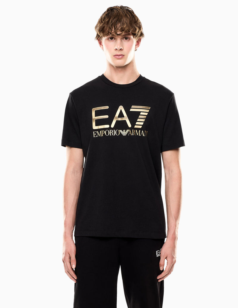 Camiseta Emporio Armani EA7 Maxilogo Series Negra Hombre