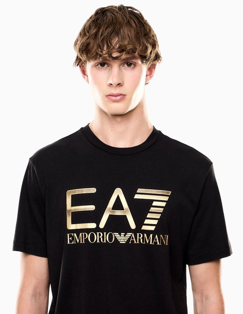 Camiseta Emporio Armani EA7 Maxilogo Series Negra Hombre