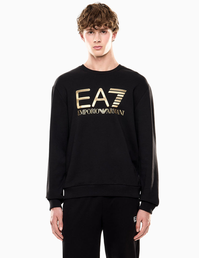 Sudadera Emporio Armani EA7 Maxilogo Series Negra Hombre