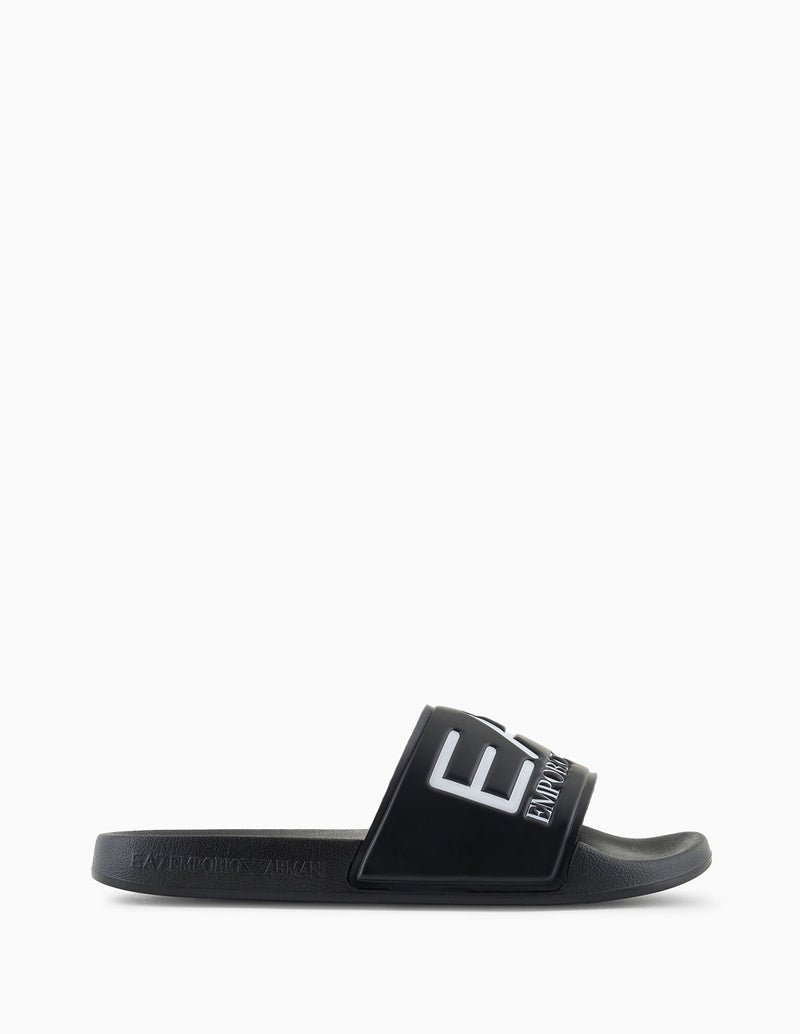 Emporio Armani EA7 Logo Slides Negras Unisex