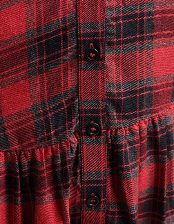 Superdry Women's Red Checked Mini Dress