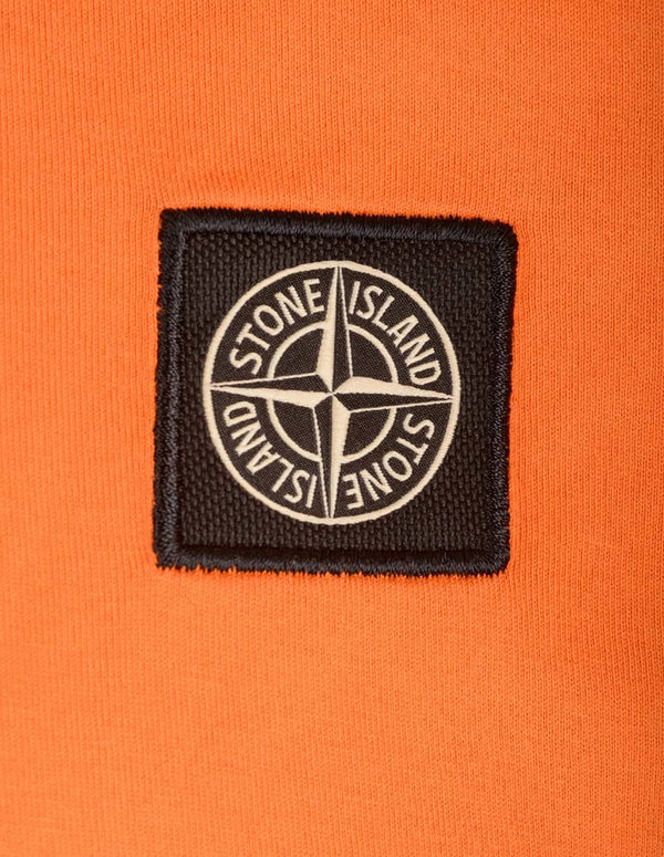 Camiseta Stone Island con Logo Naranja Hombre