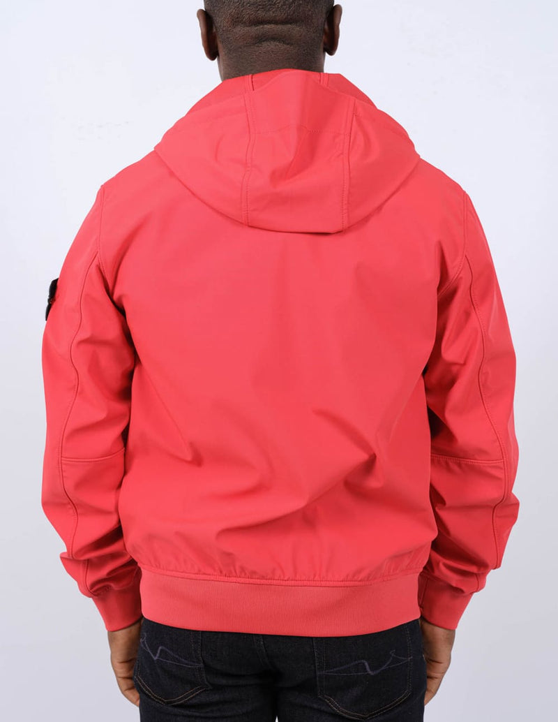 Chaqueta Stone Island con Capucha Roja Hombre