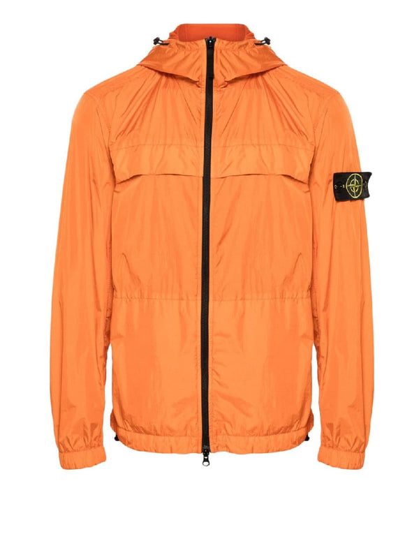 Chaqueta Cortavientos Stone Island con Parche Logo Naranja Hombre