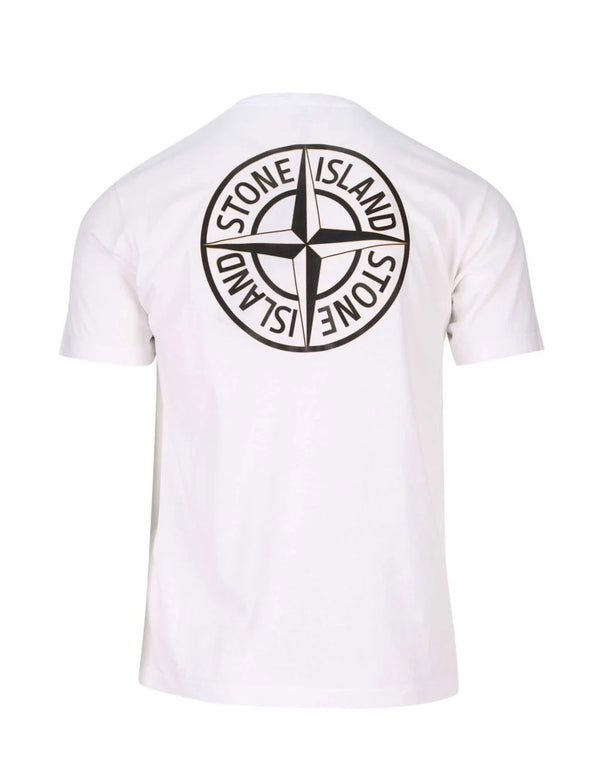 Camiseta Stone Island con Minilogo Blanca Hombre