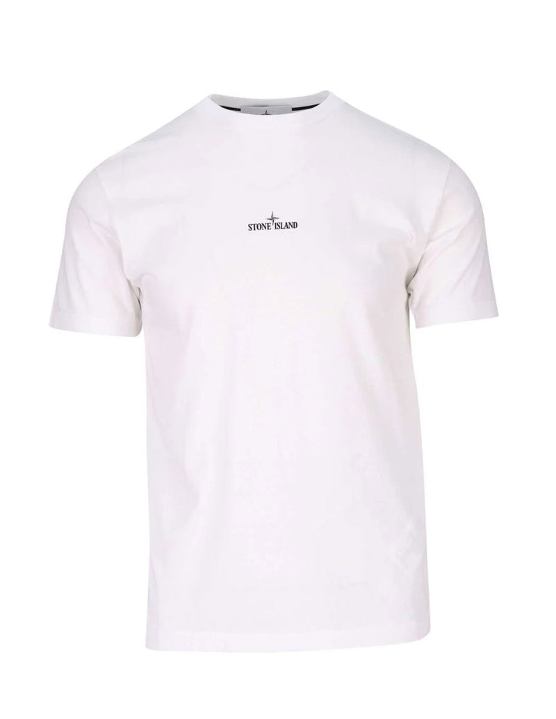 Camiseta Stone Island con Minilogo Blanca Hombre