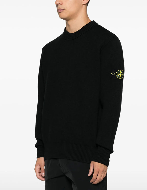 Jersey Stone Island Logo Patch Negro Hombre