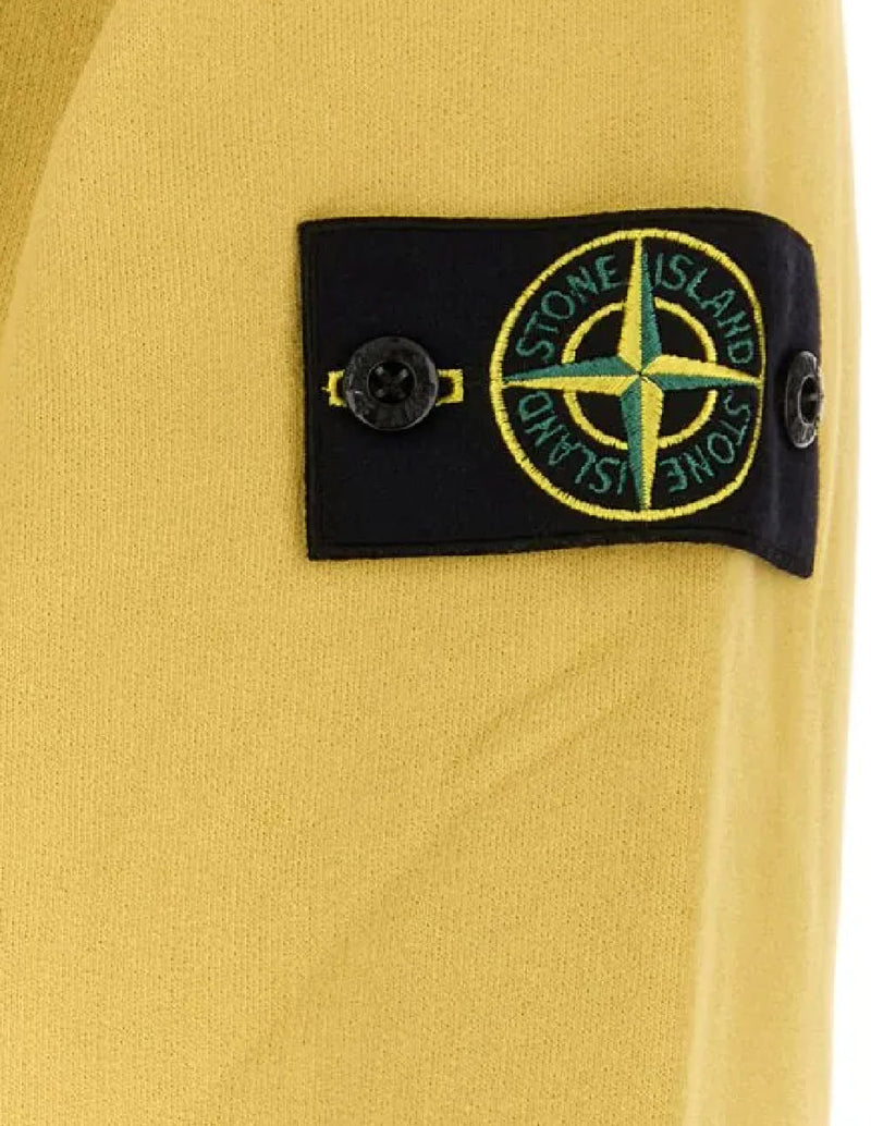 Sudadera Stone Island Logo Patch Amarilla Hombre