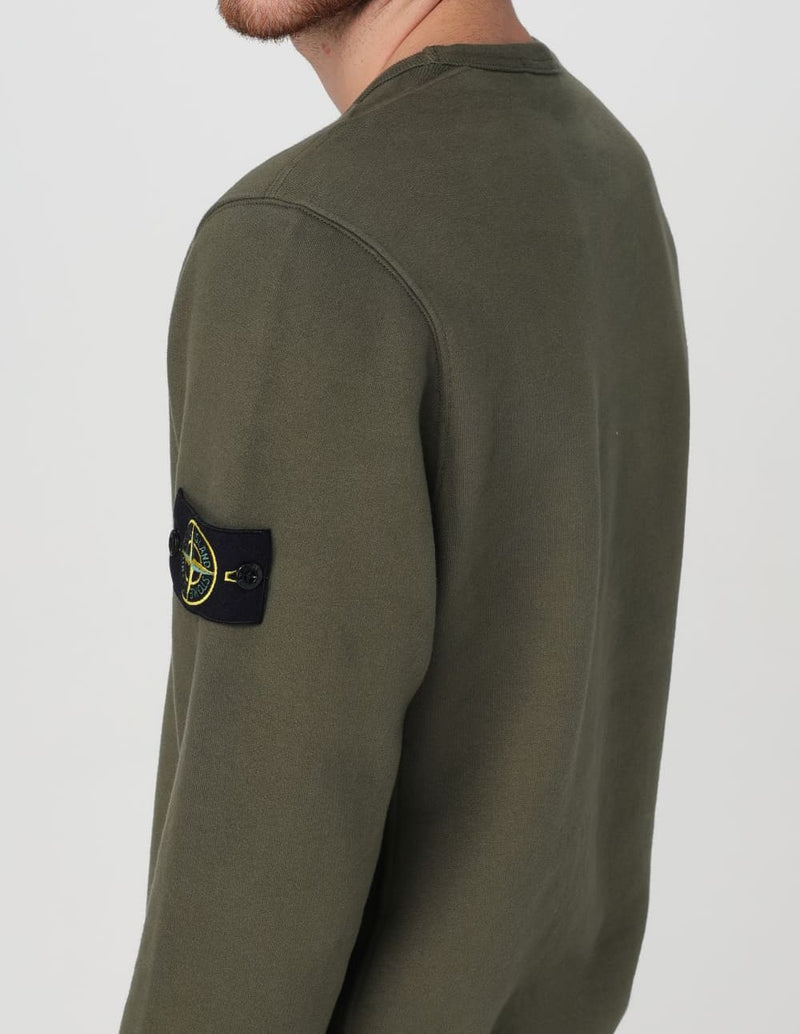 Sudadera Stone Island Logo Patch Verde Hombre